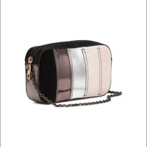 H&M small metallic color block shoulder bag